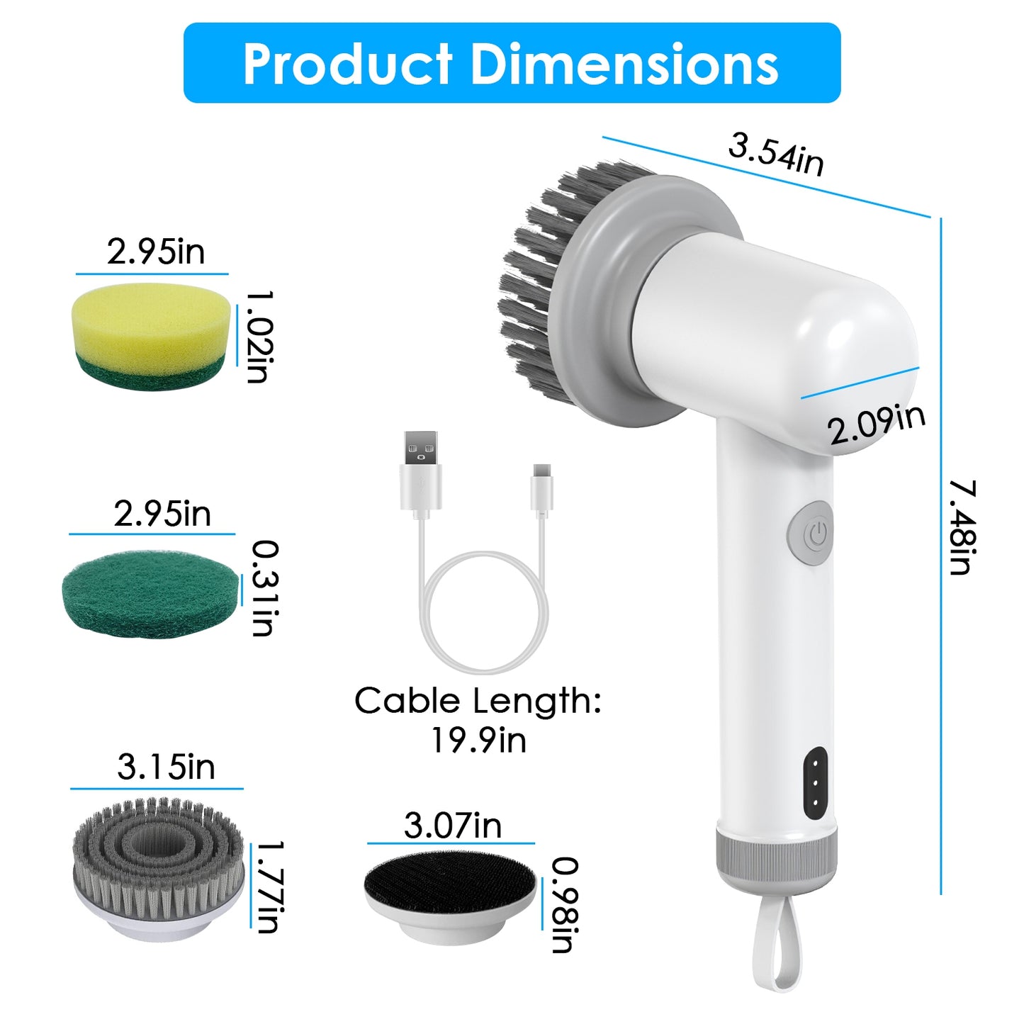 CleanPro™ Electric Spin Scrubber – Powerful Cordless Cleaning Brush