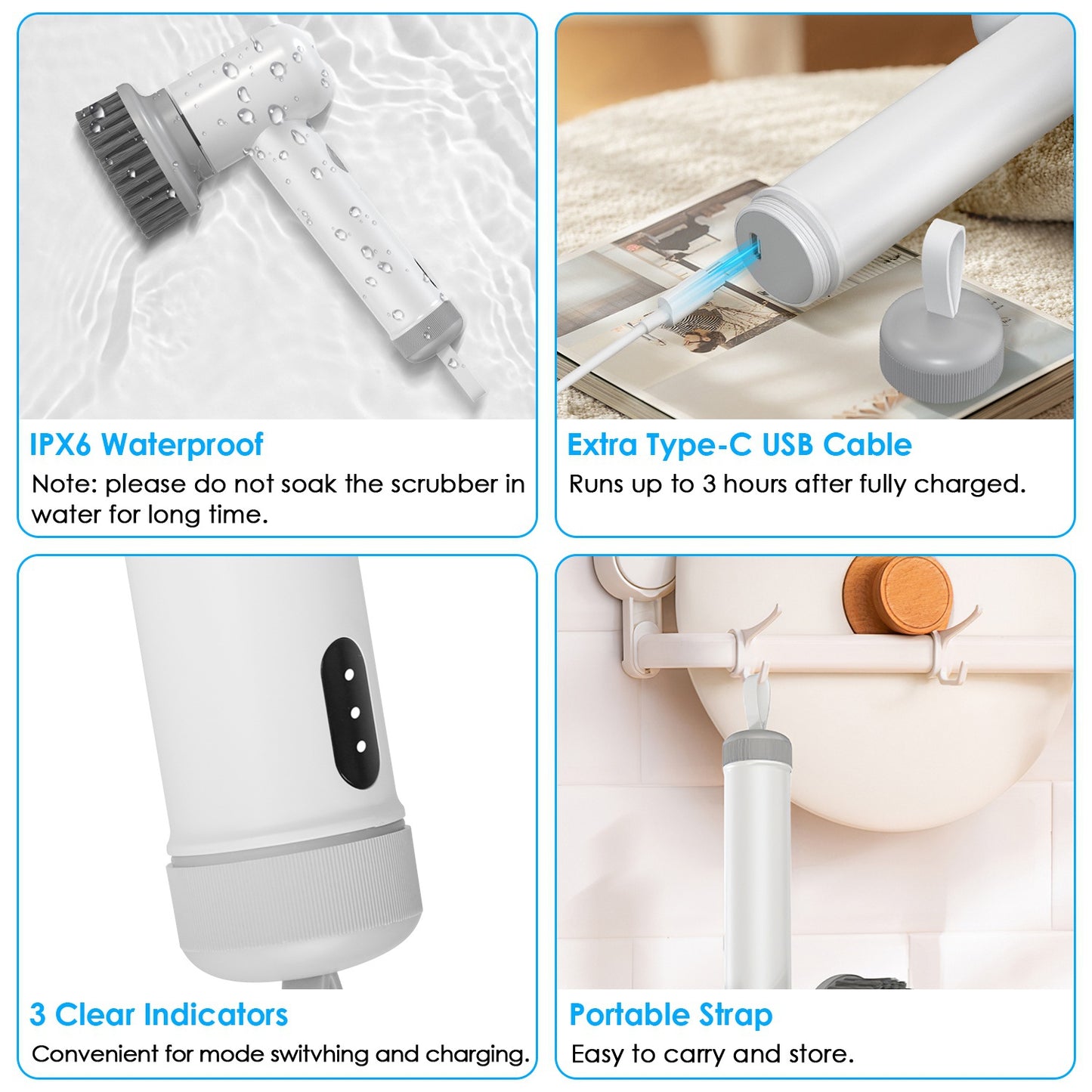 CleanPro™ Electric Spin Scrubber – Powerful Cordless Cleaning Brush
