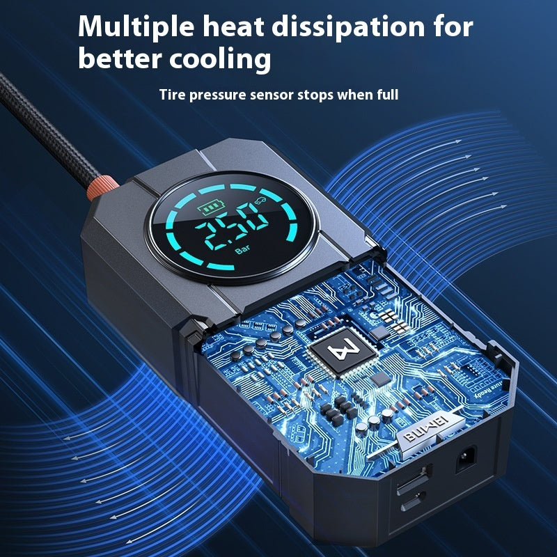 AirDrive™ Digital Tire Inflator – Smart Portable Air Pump for Fast Emergency Inflation
