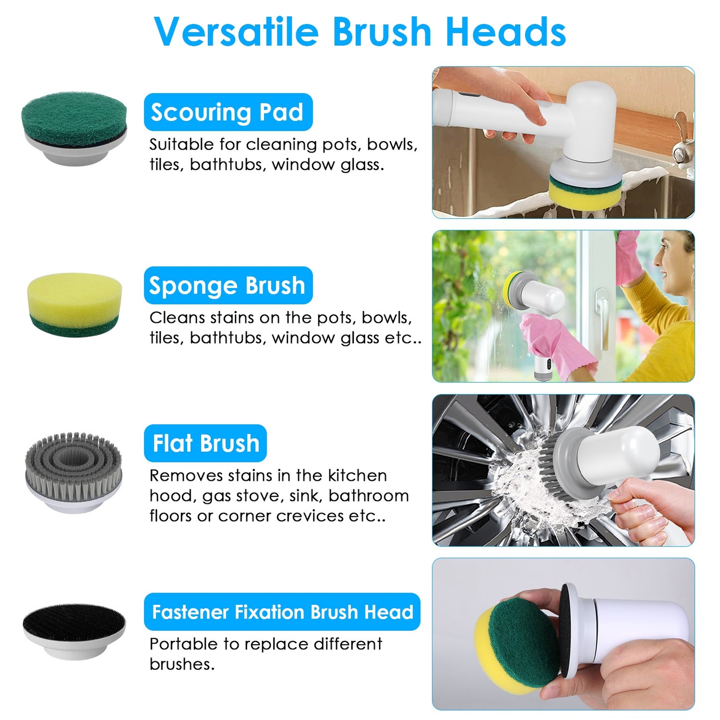 CleanPro™ Electric Spin Scrubber – Powerful Cordless Cleaning Brush