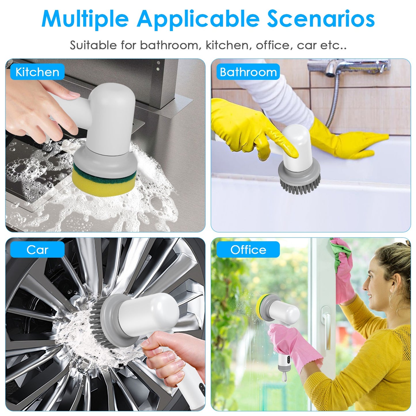 CleanPro™ Electric Spin Scrubber – Powerful Cordless Cleaning Brush
